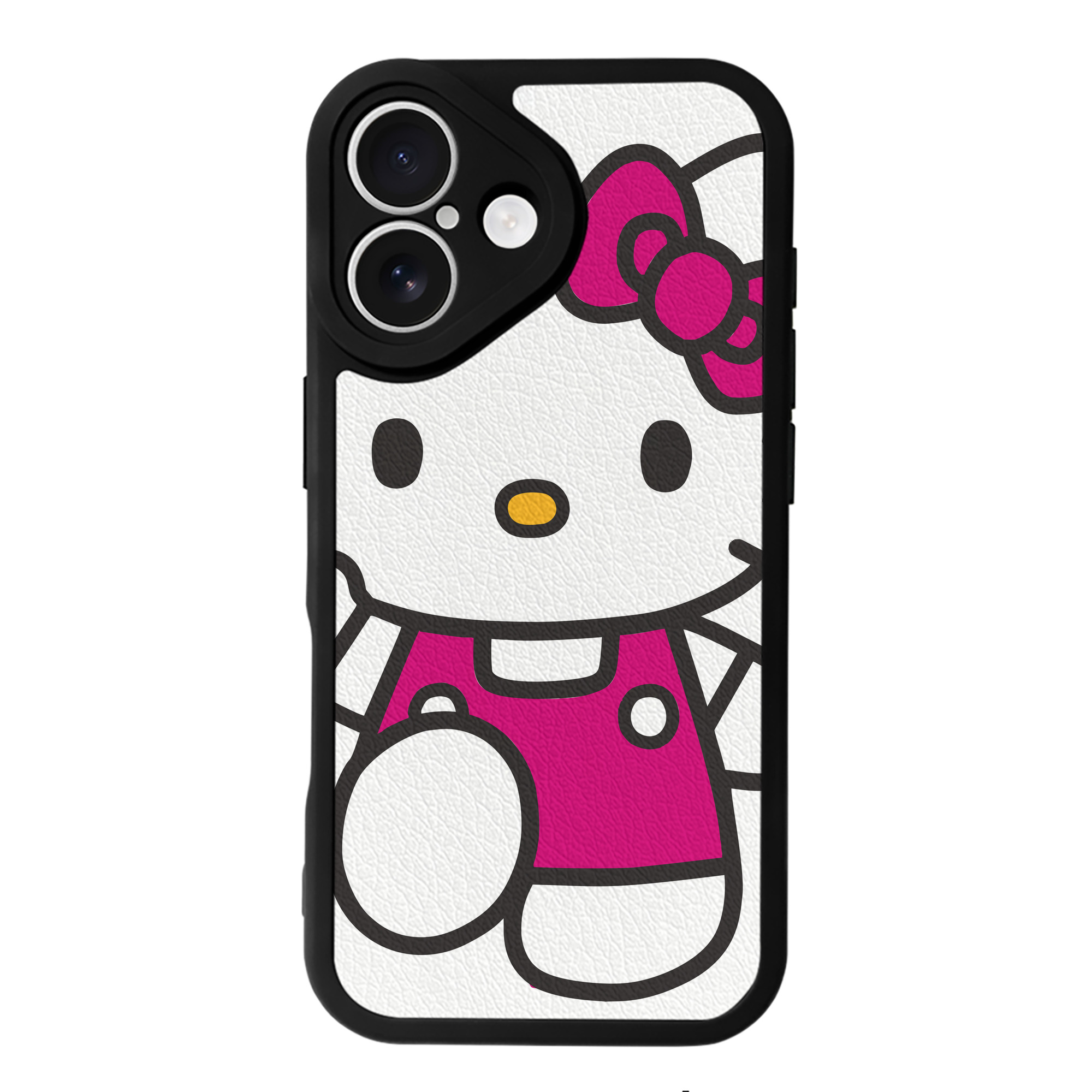 （画像用） Hello Kitty ハローキティ 【iPhone 16シリーズ対応】シリコンスマホケース（レザー調） 材質：シリコン